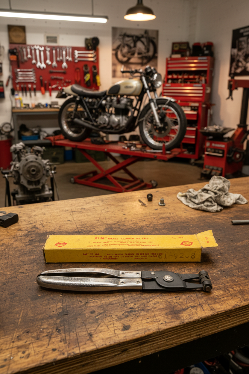 c.1960s ZIM Hose Clamp Pliers No. 970 by Zim Manufacturing Co. Chicago – Swivel Jaw Automotive Tool