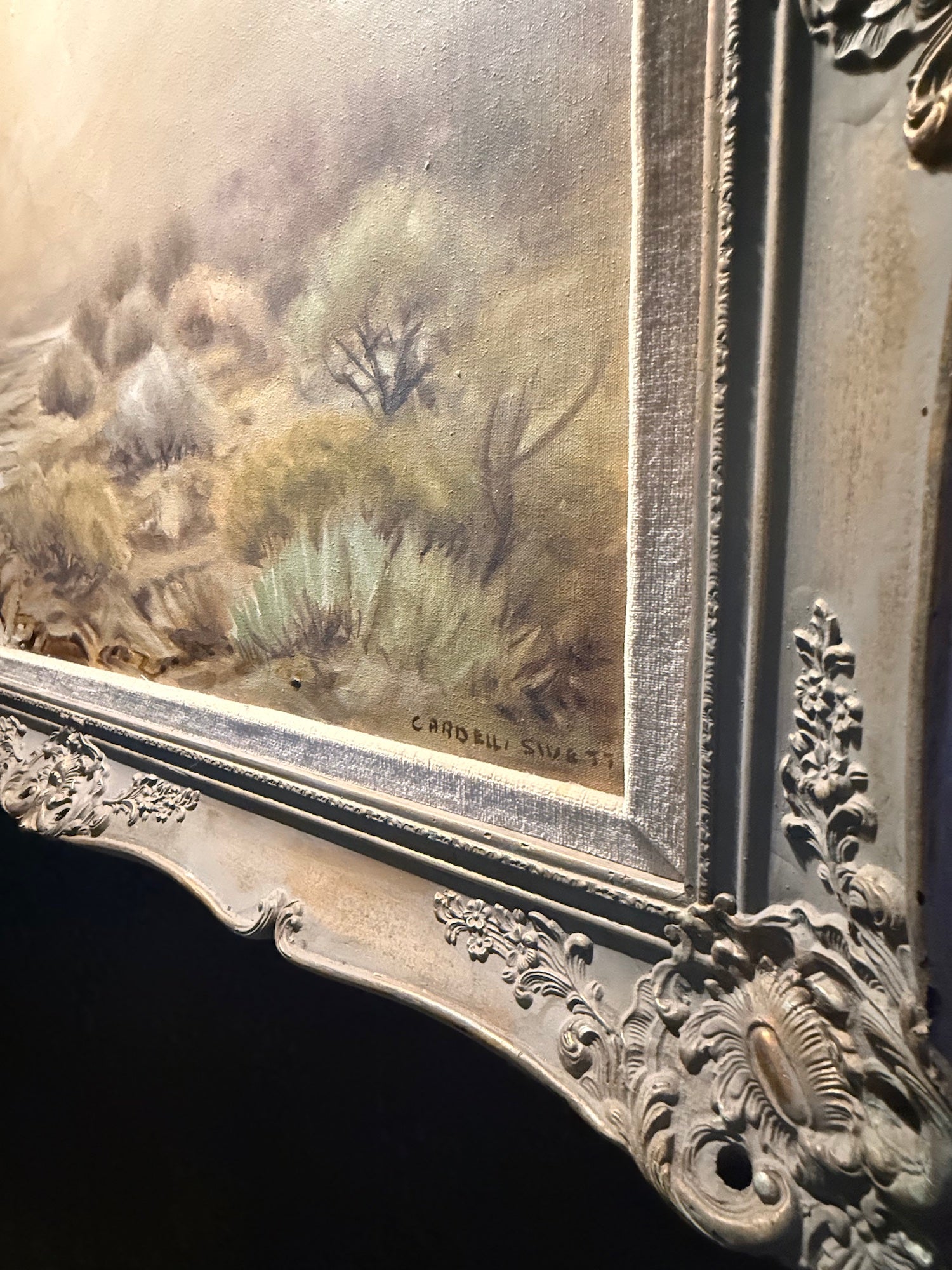 Desert Landscape, Oil on Canvas by Alice Cardelli Swett