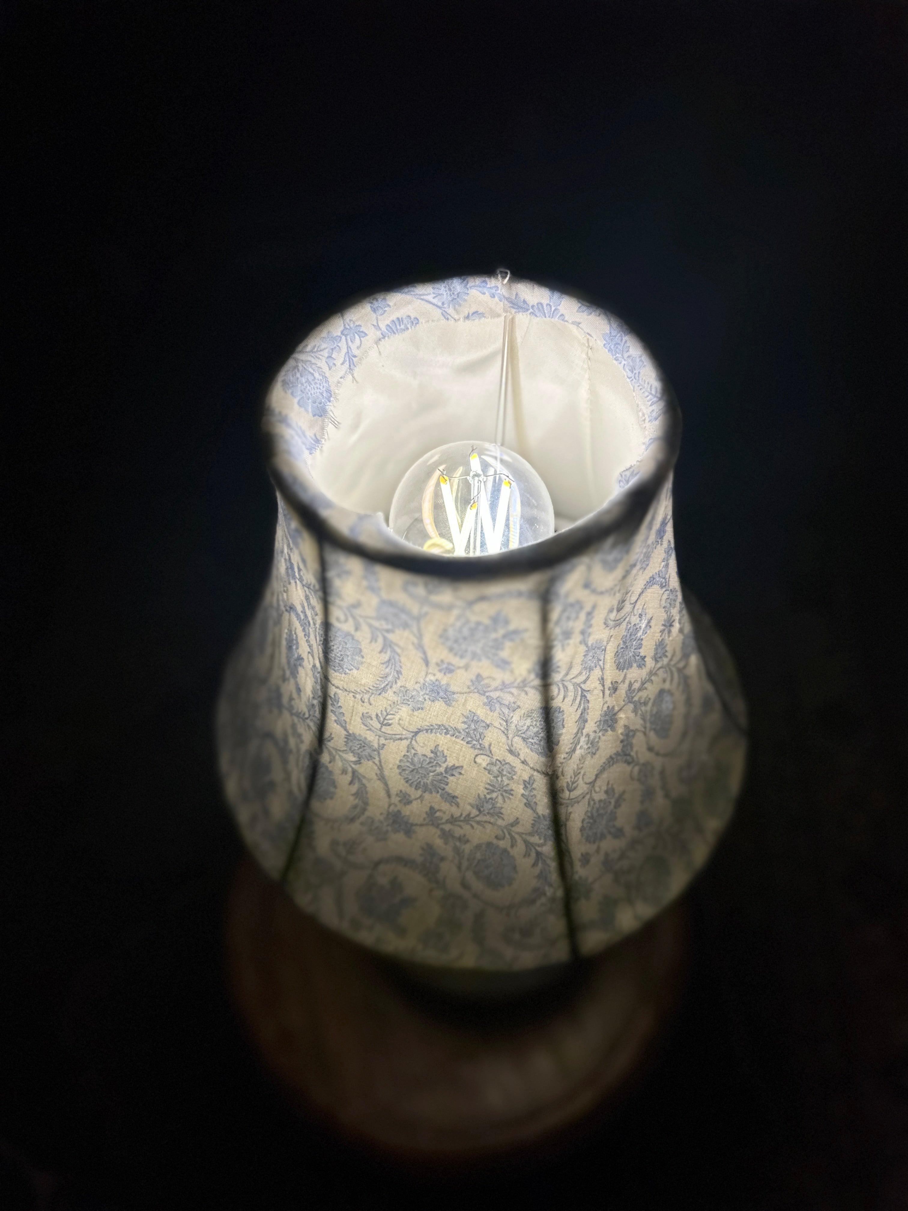 Custom Milk Glass Table Lamp Hand-Assembled Vintage Parts
