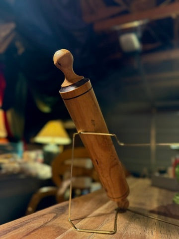 Early 20th-Century Wooden Rolling Pin, Two-Handle Form, c. 1920