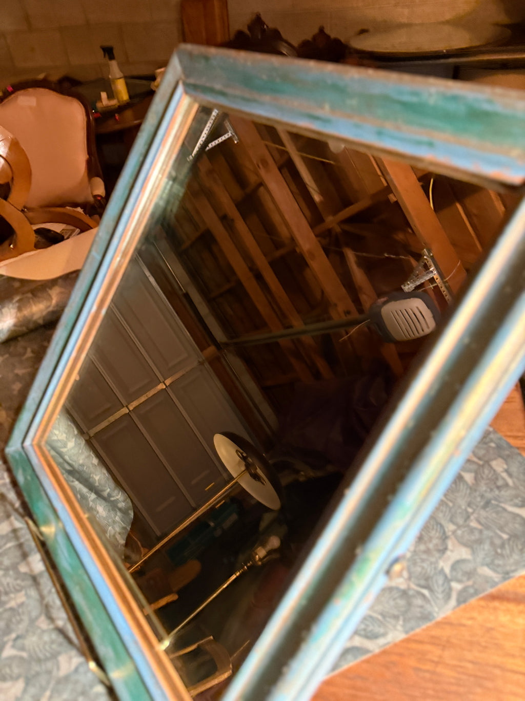 Early Ethan Allen Verdigris Framed Mirror (c. 1945–1955) | American Decorative Arts