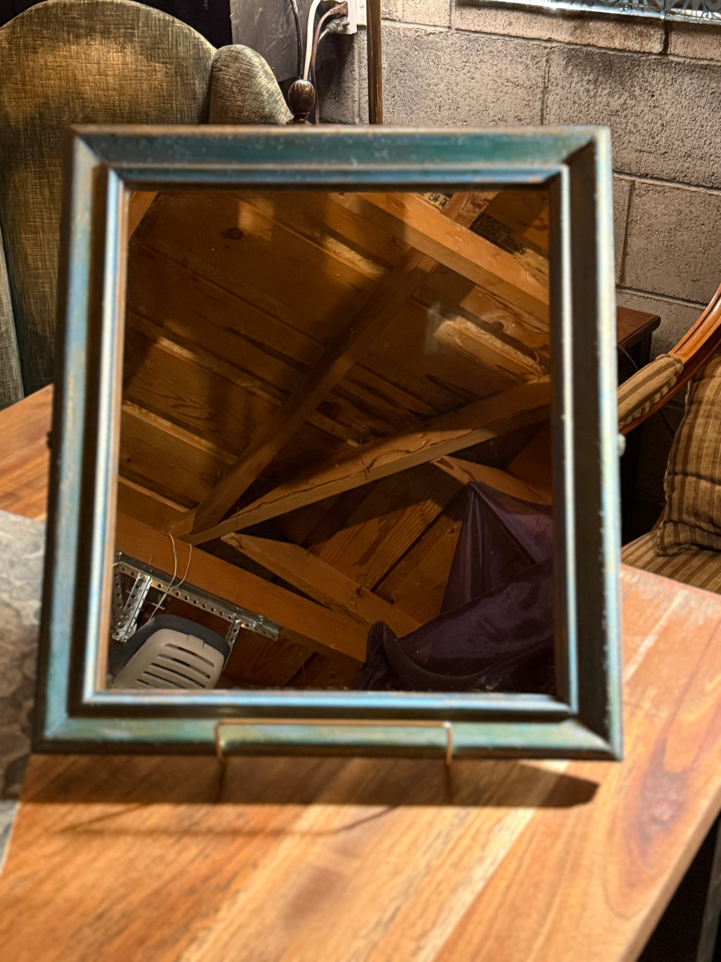Early Ethan Allen Verdigris Framed Mirror (c. 1945–1955) | American Decorative Arts