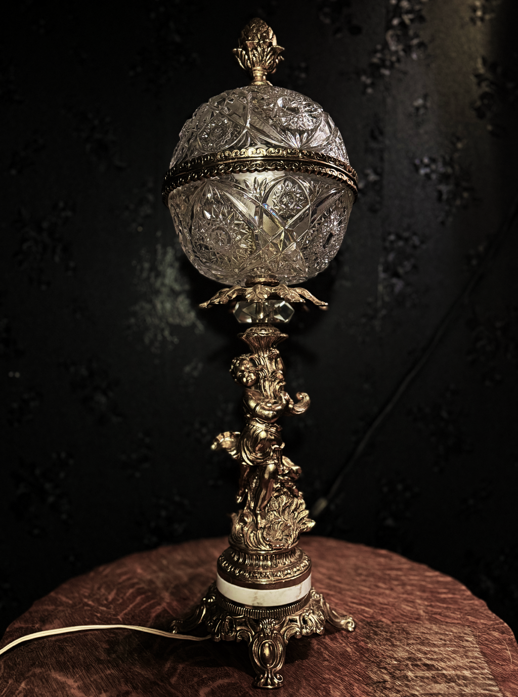 French Cut Crystal & Ormolu Lamp