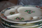 Hand-Painted Japanese Divided Luncheon Plates, c. 1930s–1950s
