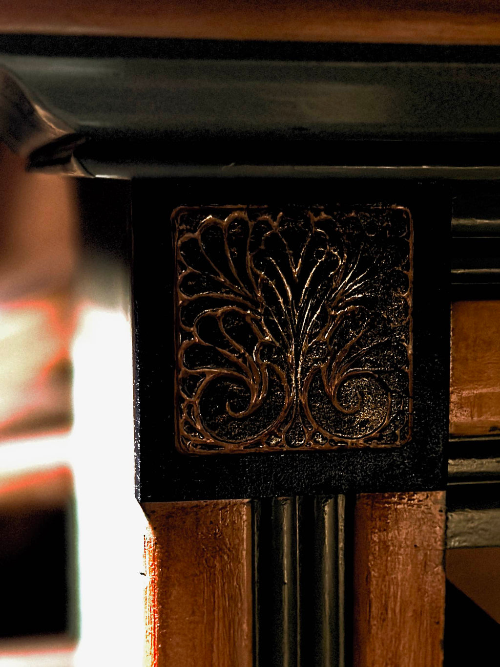 Hand-Painted Sage Green Nightstand with Bird Botanical Panels | Vintage Bedside Table