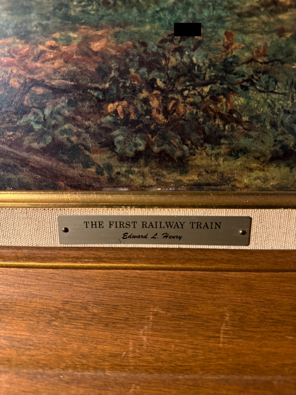 The First Railway Train, Reproduction Print after Edward L. Henry (American, 1841–1919), Original 1892, Framed Mid-20th Century