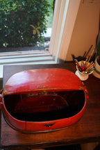 Late Qing Chinese Red Lacquered Wedding Food Basket, c. 1880–1915