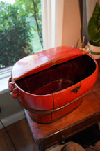 Late Qing Chinese Red Lacquered Wedding Food Basket, c. 1880–1915