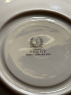 Lenox “Trent” Saucer • Early Art Deco Ivory Porcelain • c. 1918–1923 • Enamel & Gilt (Set Of 2)