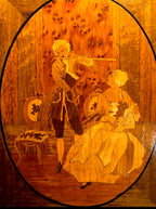 Marquetry Panel “The Violin Serenade” — Signed J. U. Hind 1938