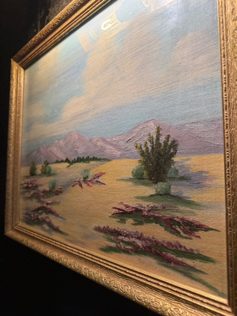 Mary Ann Davis Desert Landscape – Signed Oil on Canvas, American Plein Air Painter (c.1978-1980)