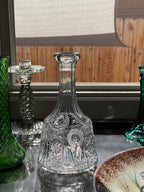 Mid-Century Cut Crystal Floral Decanter, c. 1940s–1960s