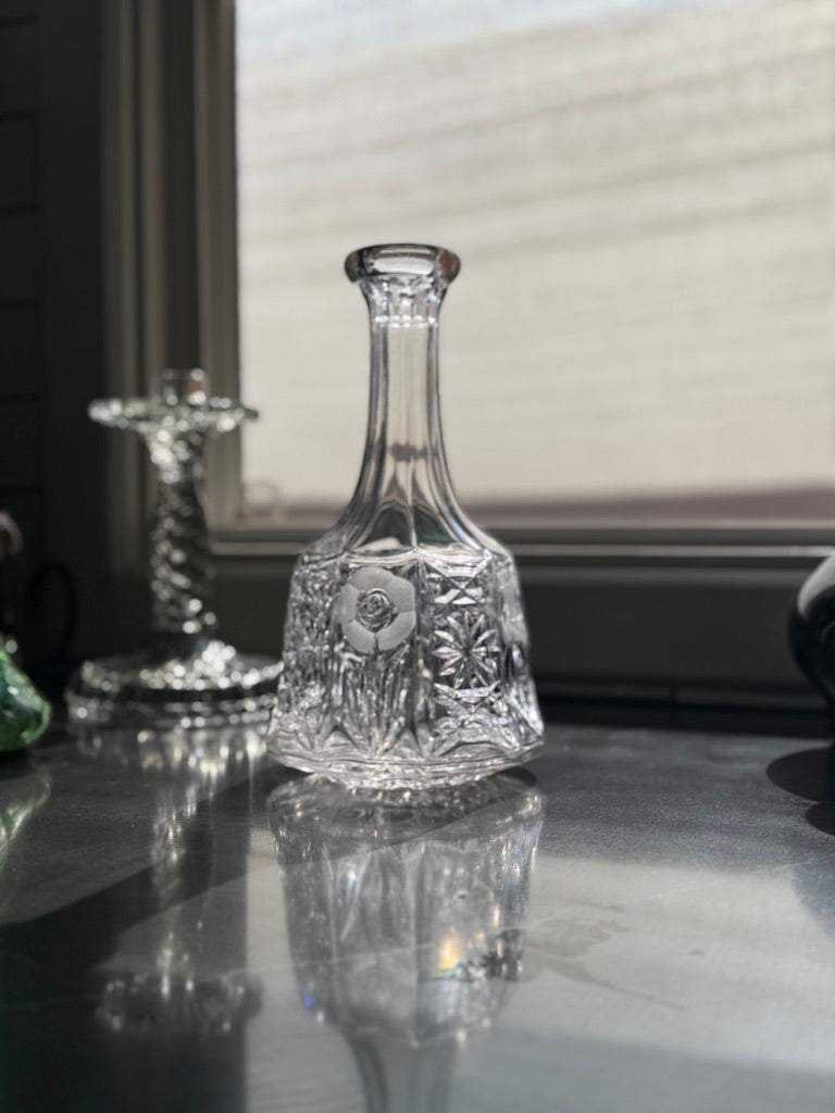 Mid-Century Cut Crystal Floral Decanter, c. 1940s–1960s