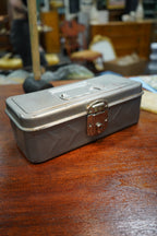 Mid-Century Hammered Steel Lock Box with Eberhard Latch, c. 1940s–1960s