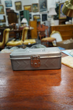 Mid-Century Hammered Steel Lock Box with Eberhard Latch, c. 1940s–1960s