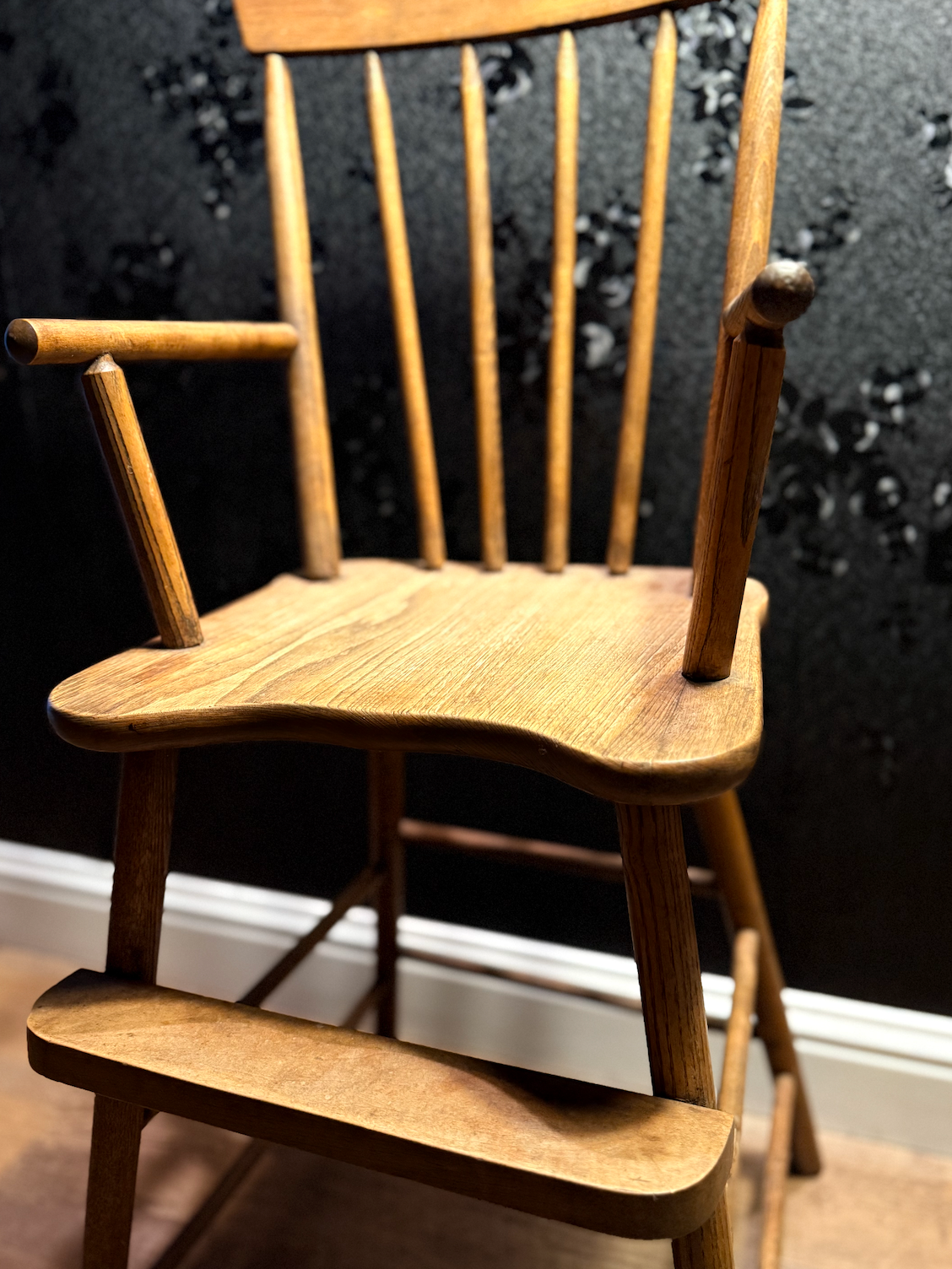 Mid-Century Windsor-Style High Chair, c. 1950s