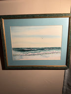 Pair of Coastal Seascape Watercolors by Charlotte Bancheri Milligan (1936–2017), Signed and Dated 1993