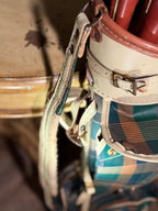 Post-War Spalding Plaid Golf Bag with Leather Headcovers and Club Ephemera, c. 1948–1955