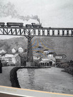 Rosendale Trestle, Wallkill Valley Railroad (1872 Bridge) — Original Hudson Valley Railroad Illustration by Tassone, c. 1970–1990