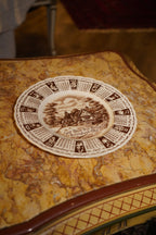 Royal Staffordshire "God Bless This House" 1962 Calendar Plate, Brown Transferware with Zodiac Border
