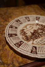 Royal Staffordshire "God Bless This House" 1962 Calendar Plate, Brown Transferware with Zodiac Border
