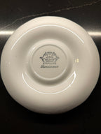 Set of 14 J & G Meakin “Renaissance” Green Ironstone Saucers – Mid-Century English Staffordshire Transferware, c 1950s