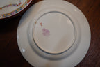 Set of (4) Antique Minton Plates — Turquoise Jeweled Border with Floral Swags, Pattern A4707, England, c. 1900