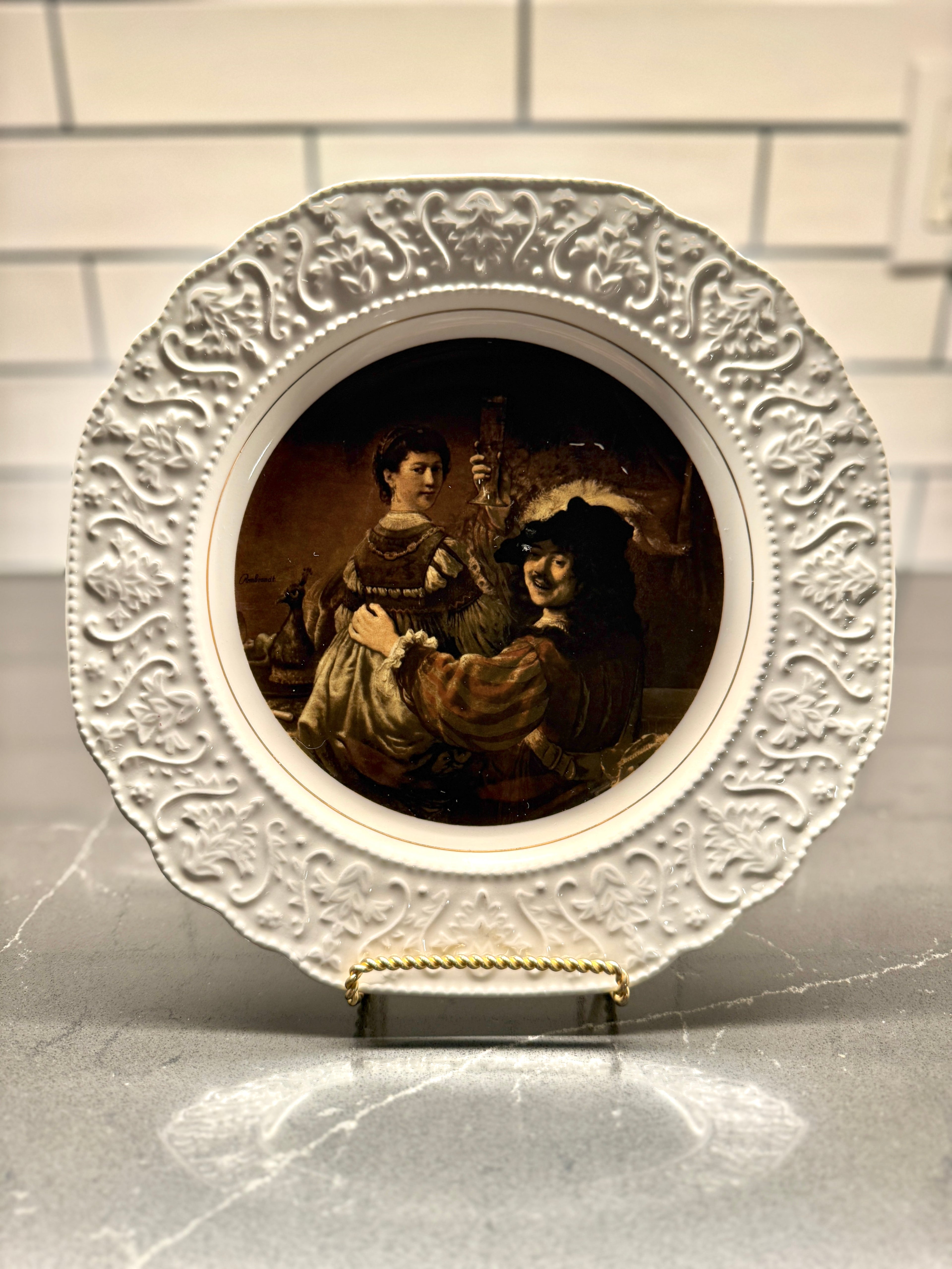 “The Lost Son” Rembrandt Collector Plate — Wood & Sons Staffordshire, c. 1950s “The Lost Son” Rembrandt Art Plate — Wood & Sons Staffordshire, c.1950s | Rococo Relief Collector Piece
