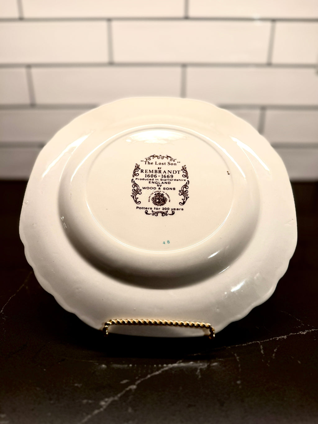 “The Lost Son” Rembrandt Collector Plate — Wood & Sons Staffordshire, c. 1950s “The Lost Son” Rembrandt Art Plate — Wood & Sons Staffordshire, c.1950s | Rococo Relief Collector Piece