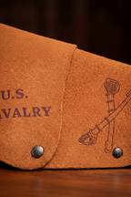 U.S. Cavalry Suede Utility Sheath with Sabers Motif