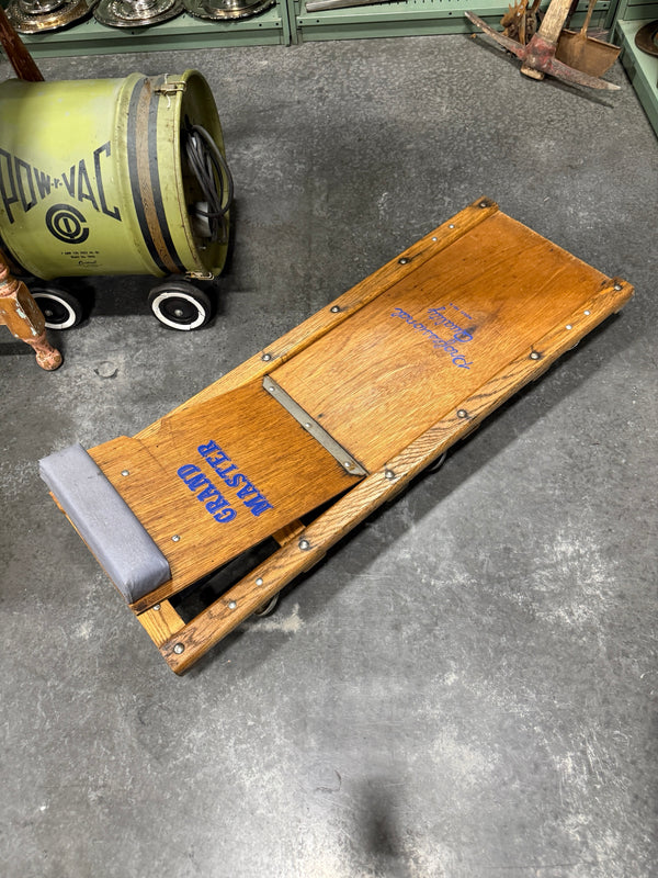 Vintage Grand Master Oak Mechanic's Creeper, Model HD-A, c. 1950–1975