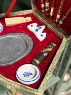Vintage Chinese Calligraphy Set, Inkstone and Brushes, c. 1982–2000