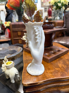 Antique Parian Hand Vase with Lily of the Valley, c. 1860–1900