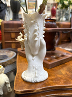 Antique Parian Hand Vase with Lily of the Valley, c. 1860–1900