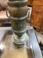 Antique Brass Oil Lamp Converted to Electric Table Lamp, c. 1880–1920