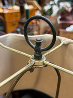 Antique Brass Oil Lamp Converted to Electric Table Lamp, c. 1880–1920