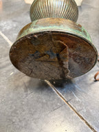 Antique Brass Oil Lamp Converted to Electric Table Lamp, c. 1880–1920