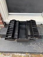 Vintage Park Cantilever Steel Tackle Box, Green Crinkle, c. 1950–1970