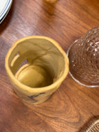 Vintage Pierced Studio Stoneware Vase, Cobalt Brushwork, c. 1975–2005