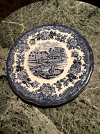 Vintage Palissy Avon Scenes Blue Transferware Plate, c. 1976–1989