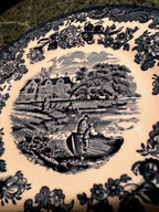 Vintage Palissy Avon Scenes Blue Transferware Plate, c. 1976–1989