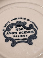 Vintage Palissy Avon Scenes Blue Transferware Plate, c. 1976–1989