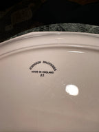 Vintage Johnson Bros Heritage White Ironstone Platter, c. 1968–1990