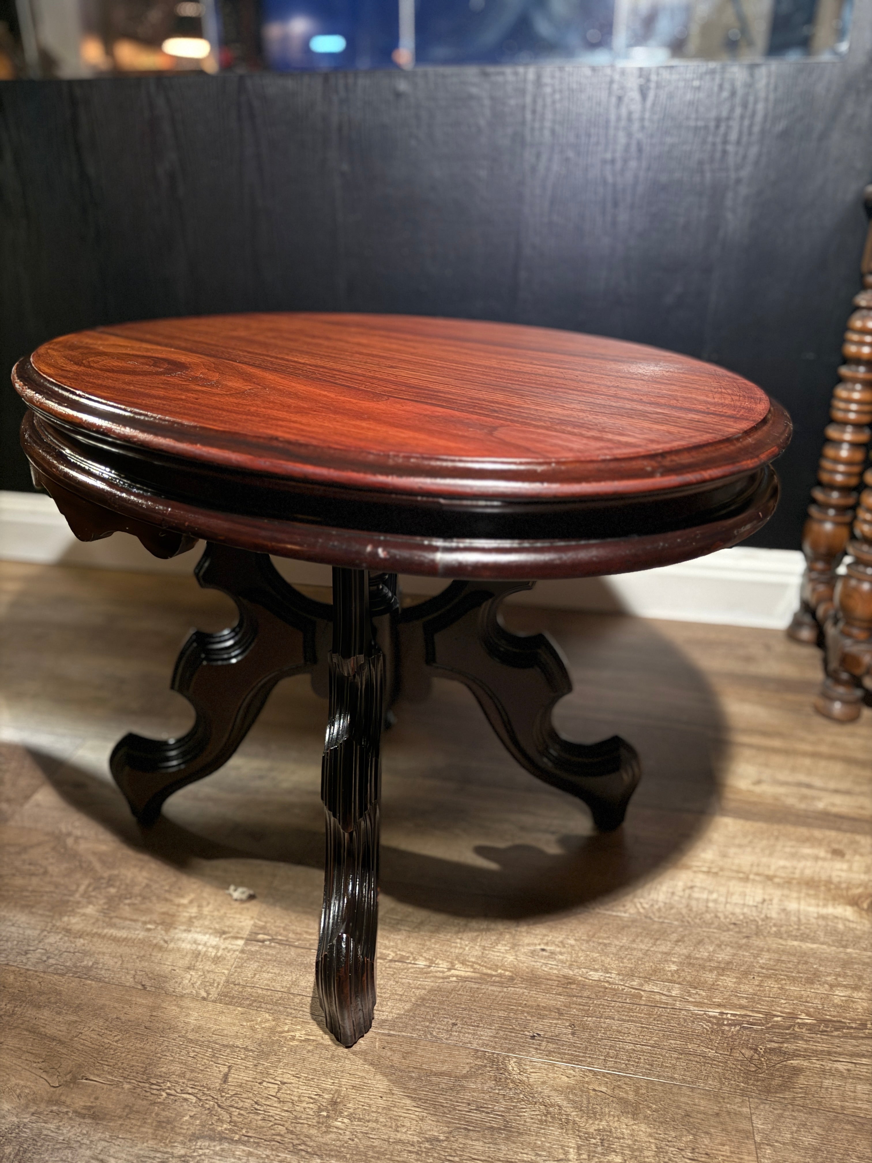 Victorian Quadruple-Scroll Parlor Table (c.1870–1890)