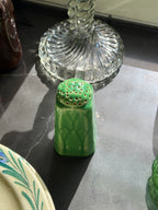 Vintae Green Glazed Ceramic Salt Shaker, c. 1930s-40s