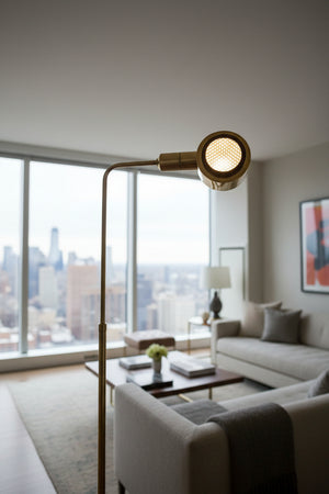 Vintage Casella Lighting Brass Floor Lamp Mid-Century Modern