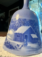 Vintage Delft Style Blue Porcelain Bell (c 1970s)