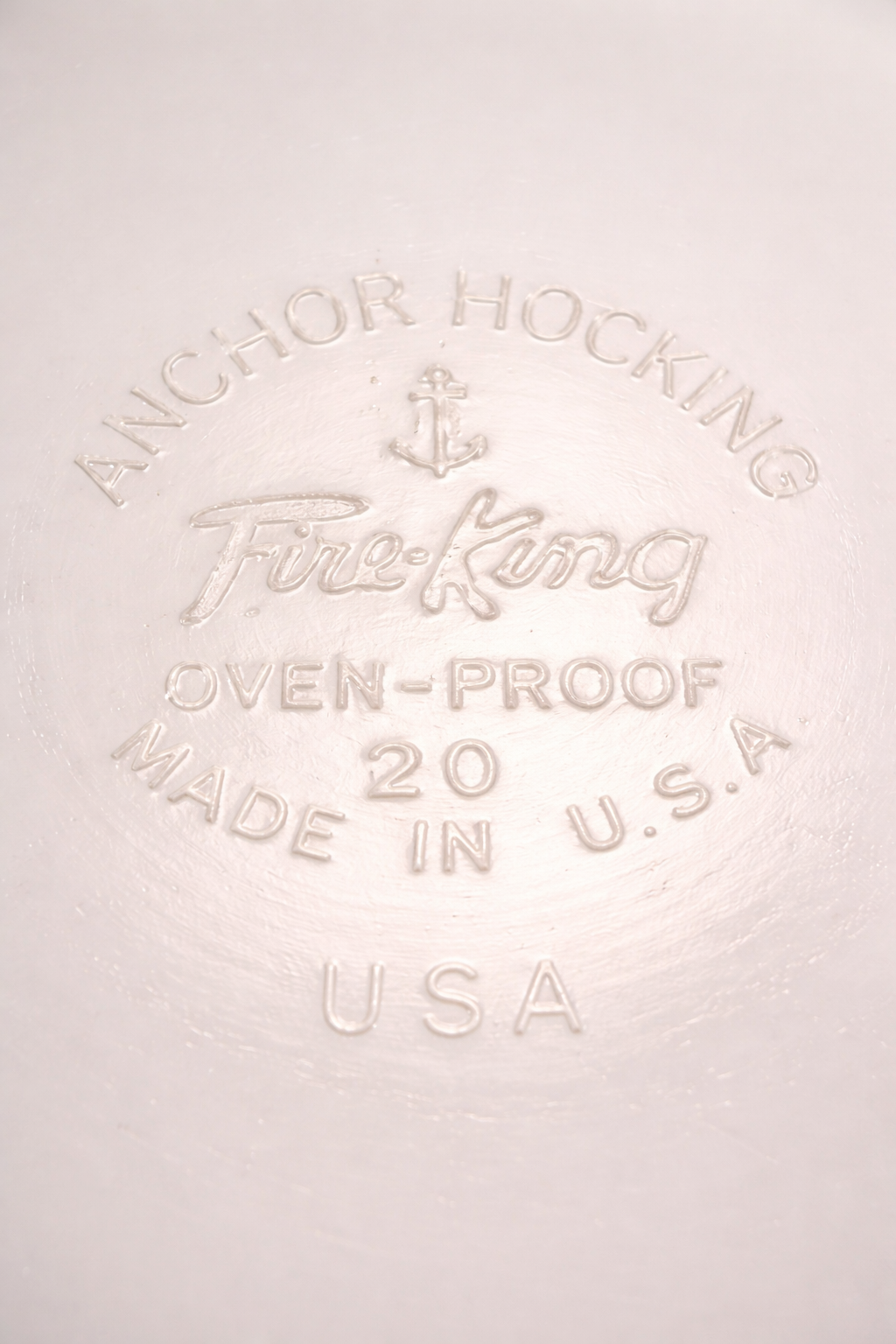 Vintage Fire-King Milk Glass Pie Dish, c.1960s-1970s