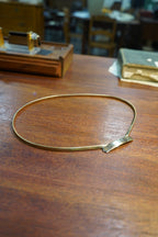Vintage Gold Stretch Snake-Chain Belt with Hook Clasp, c. Late 1970s–80