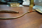 Vintage Gold Stretch Snake-Chain Belt with Leather Buckle, c. Late 1970s–80s